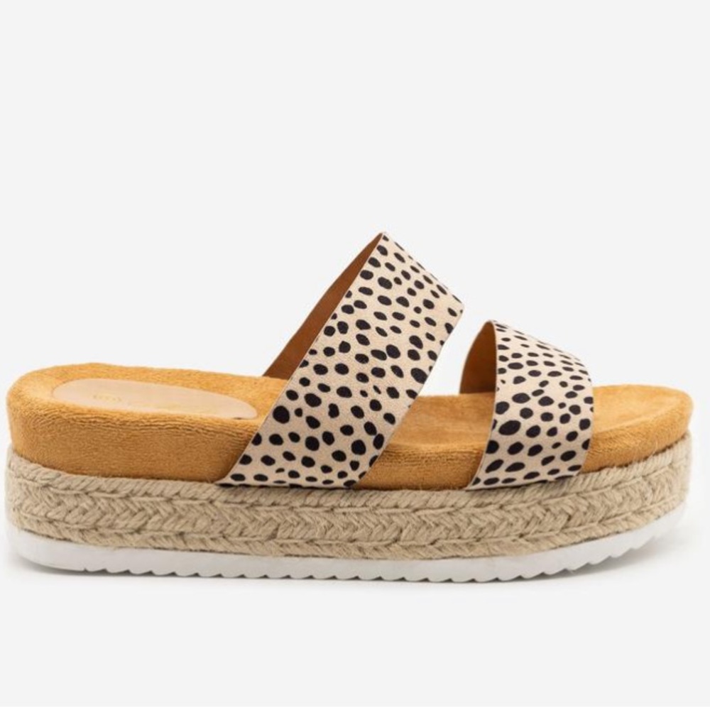 Mata Cheetah Priscilla Platform Espadrilles Women’s Shoes Size 9